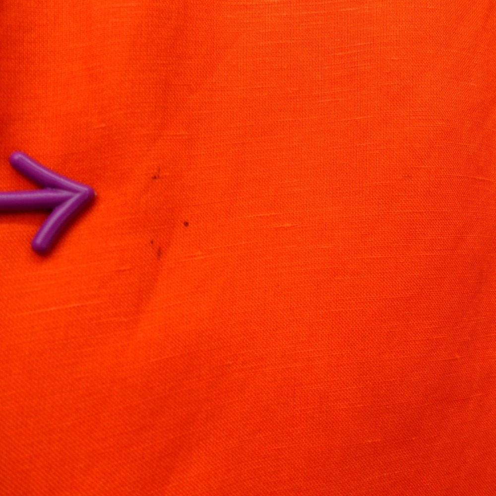 Vintage European Linen Shift Dress Womens XL 18 Burnt Orange Button Front LINANE - Picture 9 of 15